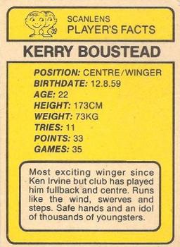 1981 Scanlens #159 Kerry Boustead Back